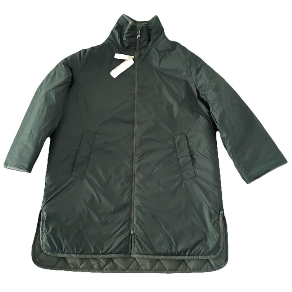 WE-AR4 Reversible Burb Coat S Dark Military Green Limonta Quilted‎ Insulated NEW - Picture 3 of 13
